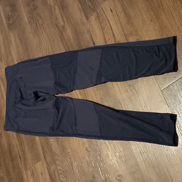 Varley Black High Waisted Skinny Sheer Mesh Panel Leggings A28 - Picture 2 of 7